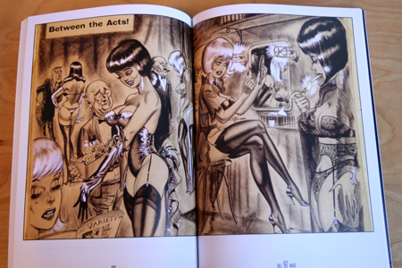A spread included in a book featuring Bill Ward, who was set apart from his colleagues based on his skilled use of the conte crayon.