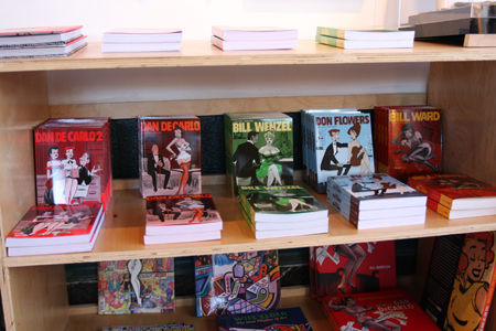 Fantagraphics publishes and sells various compilation books, formatted to mirror original publication sizes and styles, for all five of the artists showcased at the exhibit.
