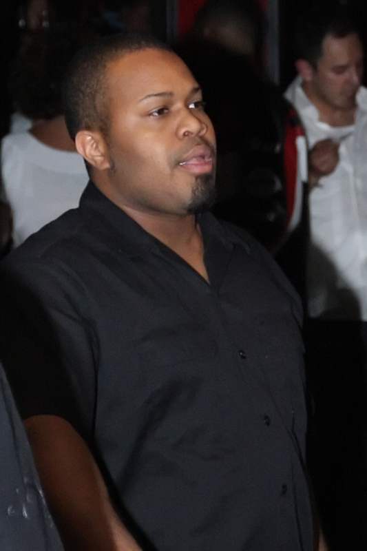 12:54: The bouncer at Fusion seemed like he was having a good time with his job in charge of the pat-down. When one guy got through the line after hassling another bouncer, he put on a devilish grin and said, Oh yeah, well now I get to touch ya!