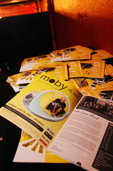 Moby spun at The Showbox at The Market on Sunday, June 8.