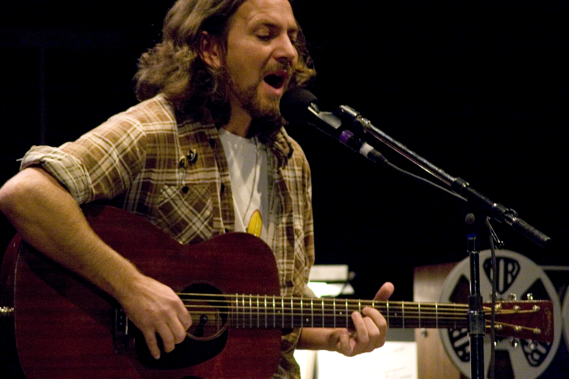 Pearl Jam's Eddie Veddar performs in Los Angeles.