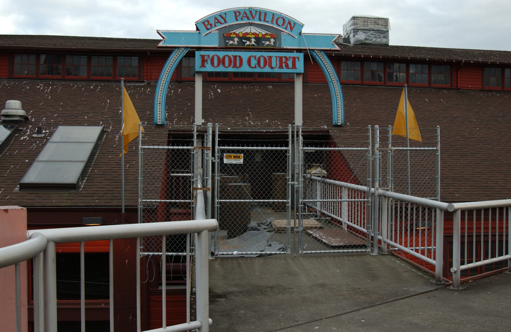 The walkway goes to nowhere, though it does provide an elevated vista of the city and bay.
