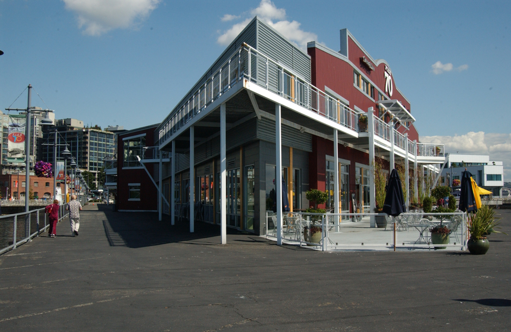 Pier 70 at last. Some days you can amble around the structure, some days you can not. Just do not expect any signs to indicate the public walkway.