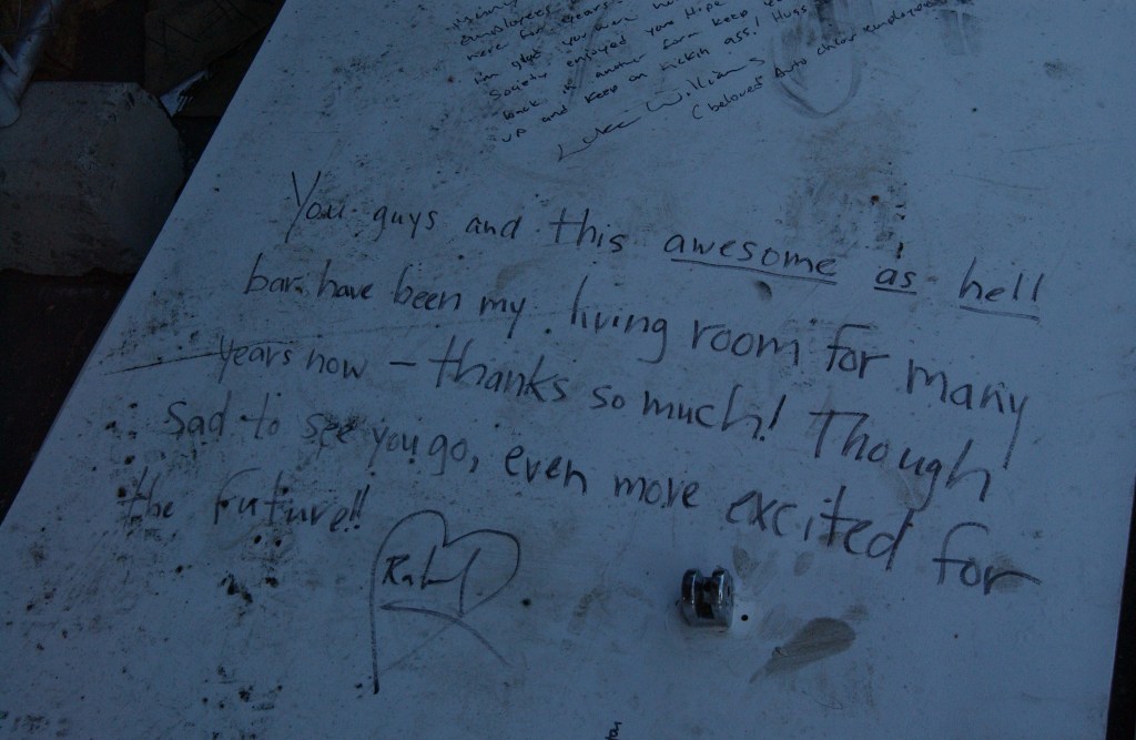 The scrawled testimonial from a former Man Ray patron.