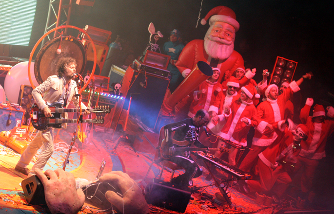 The Flaming Lips brought their Santas and aliens to the Paramount Theater,