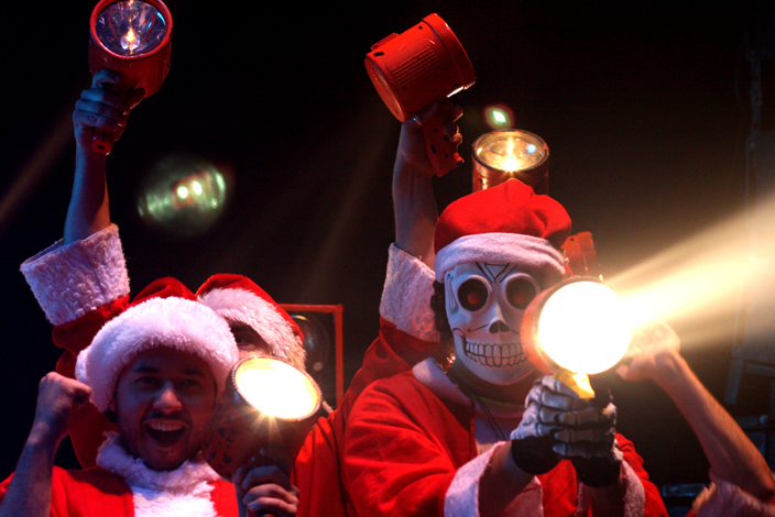 The Flaming Lips brought their Santas and aliens to the Paramount Theater,
