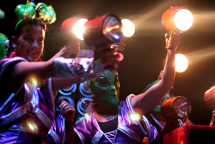 The Flaming Lips brought their Santas and aliens to the Paramount Theater,