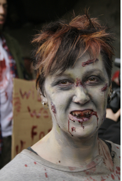 Almost as frightening as REVERB, was the Zombie walk in Fremont on October 21.