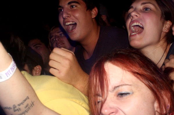 Our Philadelphia correspondent brought us a look at The Hold Steady's set, and their fans.