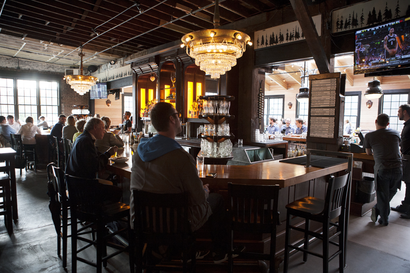 The Teutonic look is somewhat diluted elsewhere by televisions, a titanic ceiling fan and the sheer number of brand new chairs, but the exposed rafters, wooden railings and vintage Euro bric-a-brac, including a set of Austrian chandeliers, are a feather in Von Trapp’s Tyrolean hat.