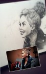 A portrait Buhl drew of his friend, rapper Honey Cocaine.