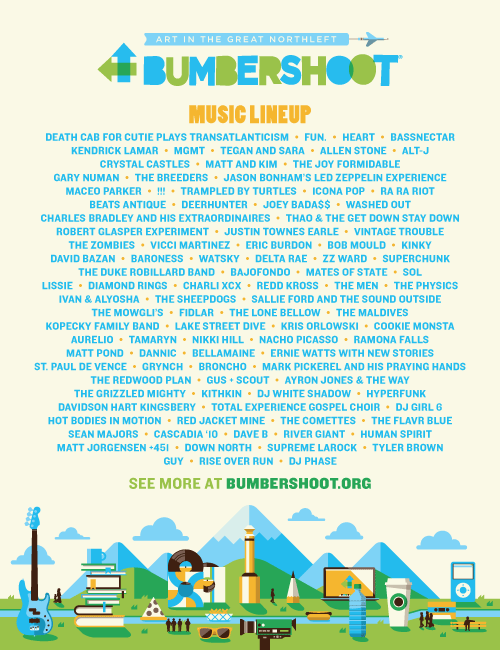 One Reel released the official lineup for Bumbershoot 2013 last night at