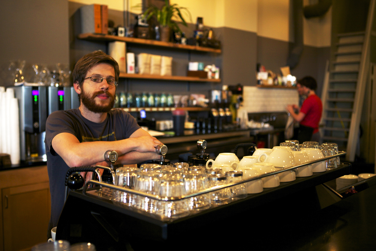 Andrew Milstead behind the bar at Milstead & Co.