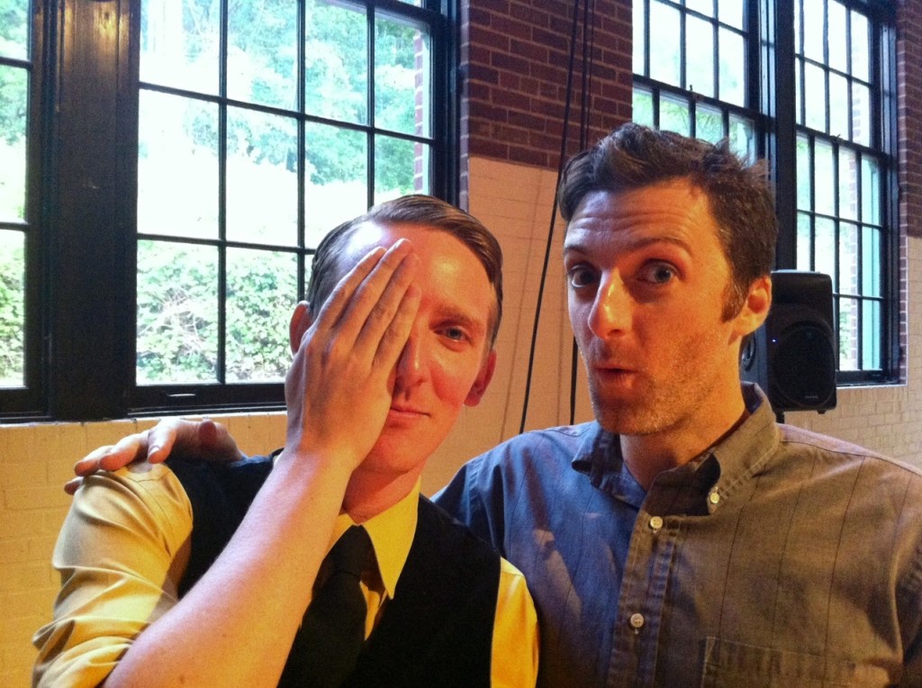 Saint Genet ringleader Ryan Mitchell and Youngstown director David Bestock.