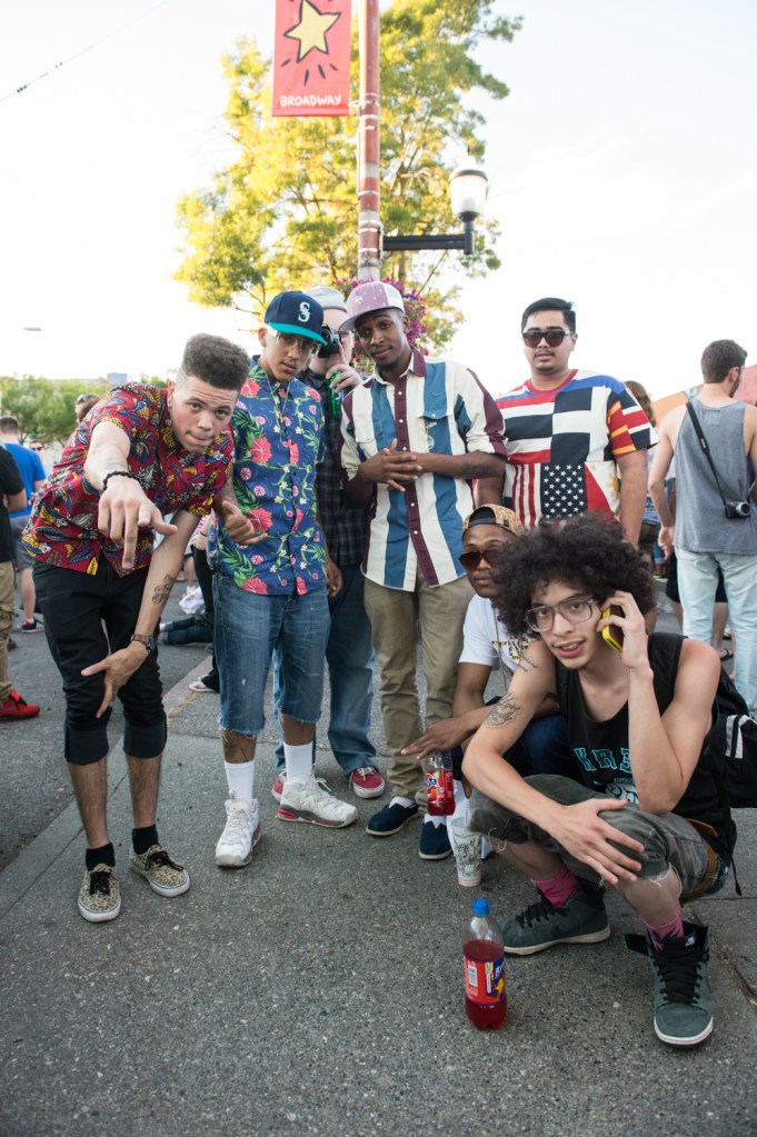Macklemore fans buckle down on Broadway.