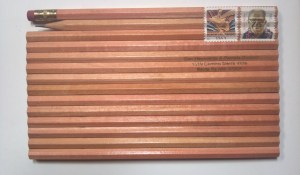 One of Hayashida’s postal objects.