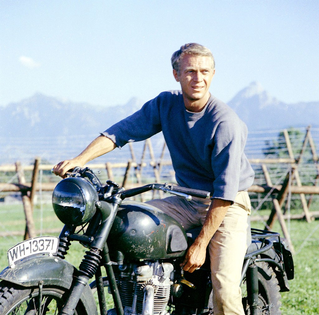 McQueen strikes a pose in The Great Escape.United Artists/MGM/Kobal Coll.