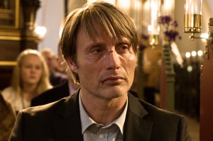 Mikkelsen as object of scorn.Charlotte Bruus-Christense/Magnolia Pictures