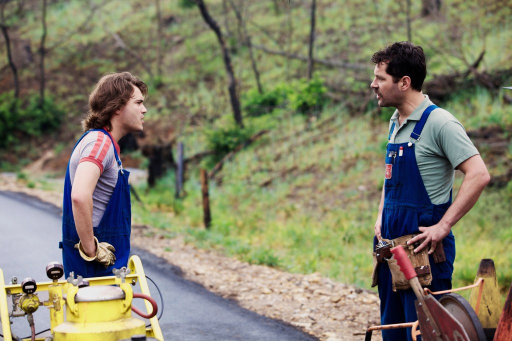 Painting the road again: Hirsch (left) and Rudd.Magnolia Pictures