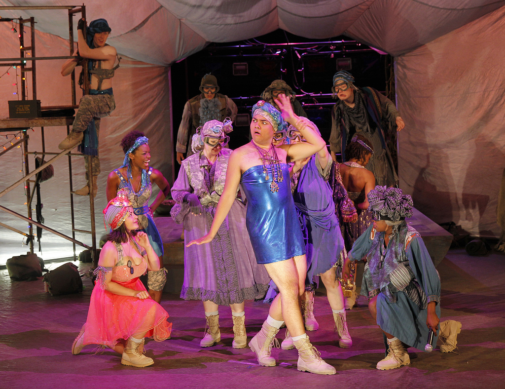 A sampling of Harmony Arnold’s “glam-gross costumes” for Lysistrata.