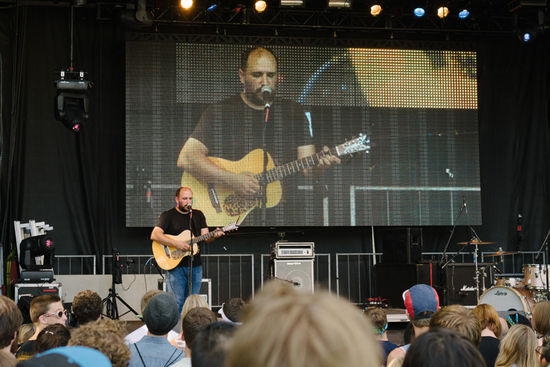 As a part of the Barsuk Records 15th Anniversary Celebration David Bazan covered a range of his material, including songs from his eponymous album, Pedro the Lion and Headphones.