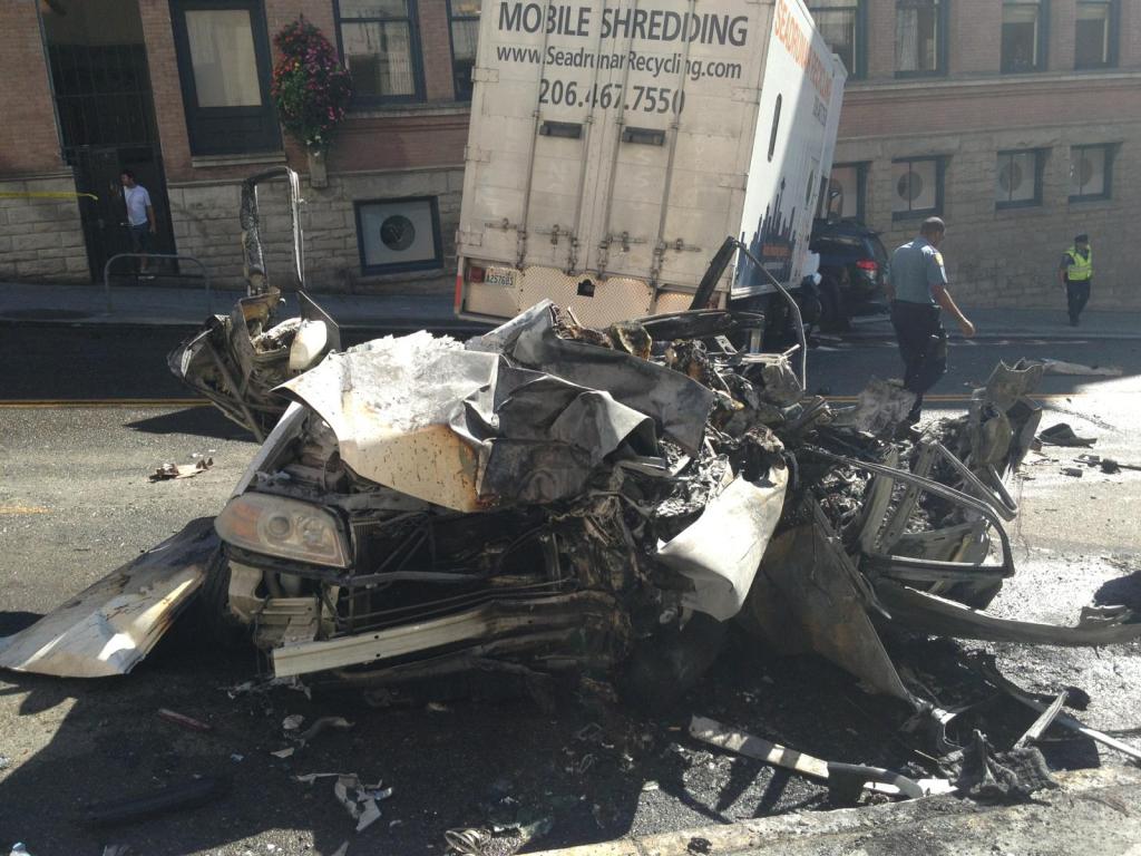 UPDATE: A car on James Street between Second and Third avenues exploded