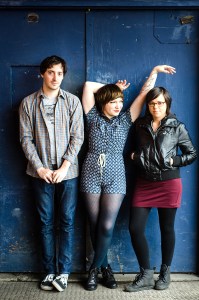 Niedzialkowski, center, with Lance Umble, left, and Leah Julius, right.