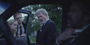 Childers (left) meets the pesky town doctor (Parks, center).Entertainment One