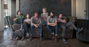 The Head and the Heart (l-r): Russell, Johnson, Williams, Thielen, Zasche, and Hensley.