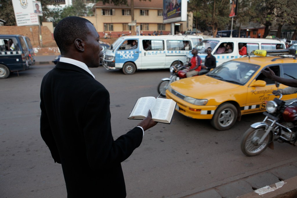 A street preacher and his flock.Variance Films/Motto Pictures
