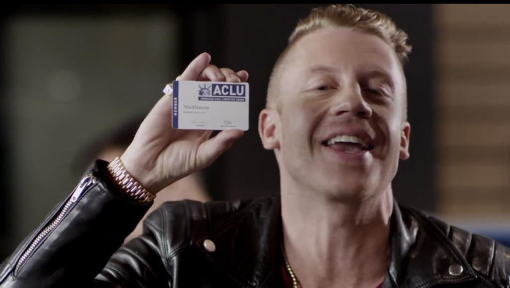 Macklemore didn’t climb on top of Dick’s in his new video.