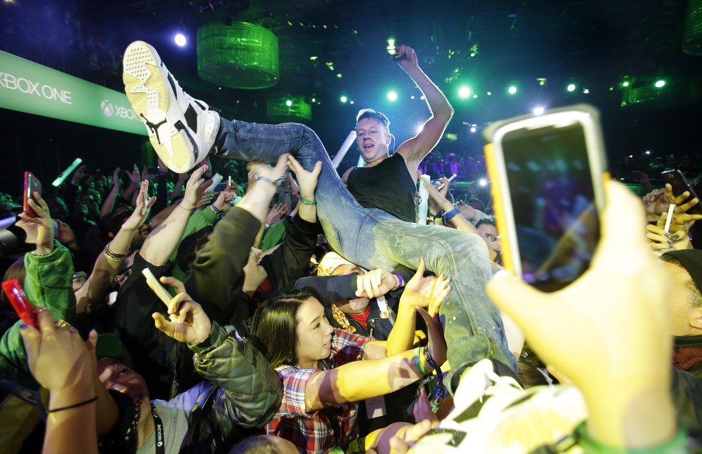 Macklemore at a Microsoft event last month.