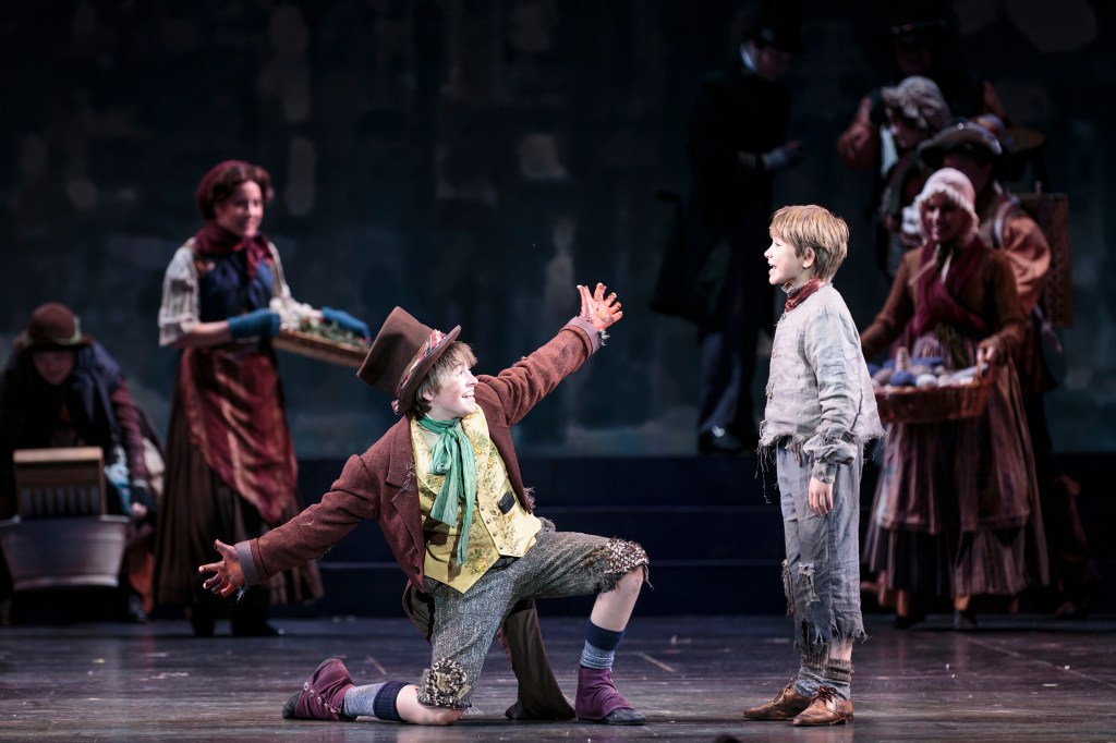 Smith as the Artful Dodger, with Fleischmann (left) as Oliver.Mark Kitaoka