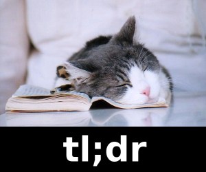 It means too long, didn't read in teenager (hey, at least they're talking about not reading...)