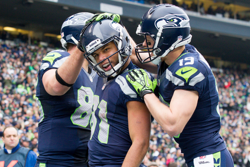 Tate had eight receptions for 129 yards, a new career high.