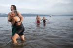 The frigid water did not stop folks from having fun, though.