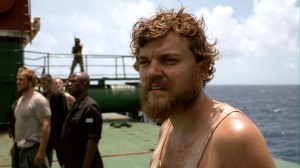 Pilou Asbæk as the captive cook in A Hijacking.
