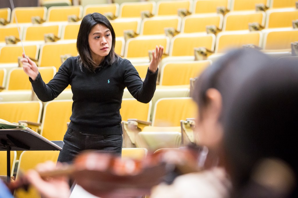 Tai in rehearsal at North Central Community College.