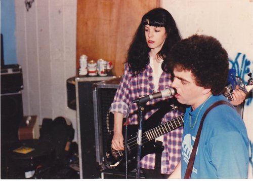 Above: Lori Black playing with Melvins in Seattle in 1989At the ripe