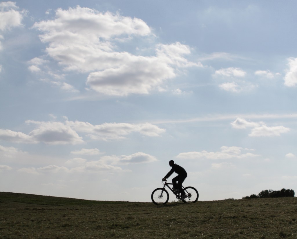 Niyonshuti on a training ride.