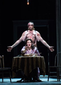 The prisoners: Magda (Stonikas) and her dissident husband (Michael Todd Simpson).Elise Bakketun