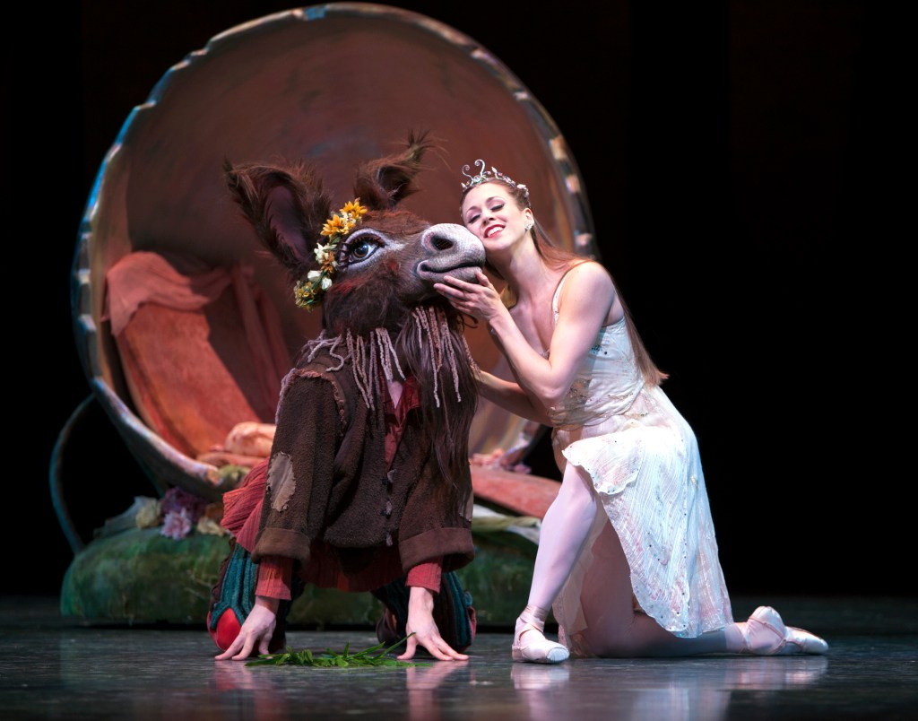 Ezra Thomson as Bottom, with Rausch as Titania.