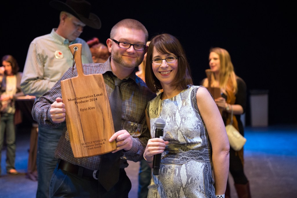 Seattle Weekly Food Editor Nicole Sprinkle with Cody Morris of Epic Ales