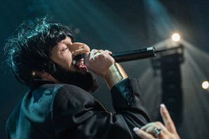 Macklemore as he performed a two-song set to the very enthusiastic crowd.