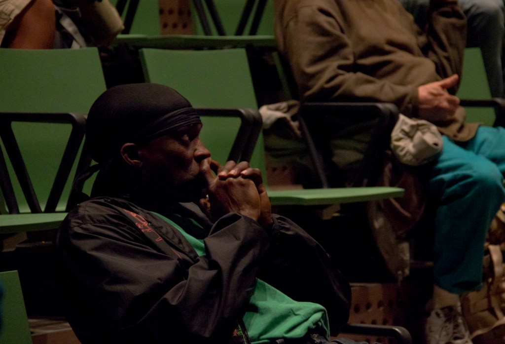 Tense faces were sprinkled throughout the crowd during particularly stressful plays.