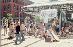 The climactic moment of the first gay-pride event took place in the International Fountain.