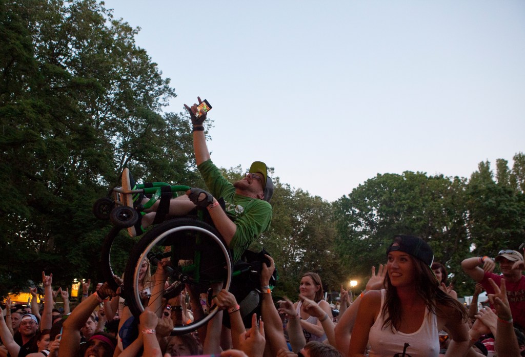  Pantsless partiers photo by Anna EricksonOn Saturday, Chivefest made its debut appearance