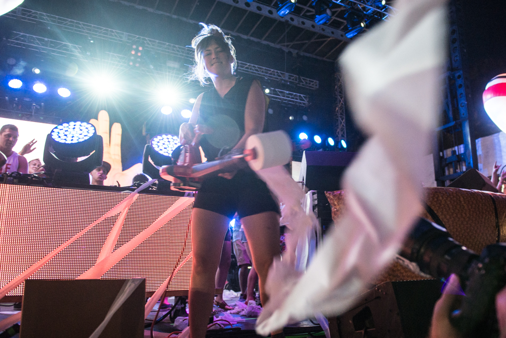  Pantsless partiers photo by Anna EricksonOn Saturday, Chivefest made its debut appearance