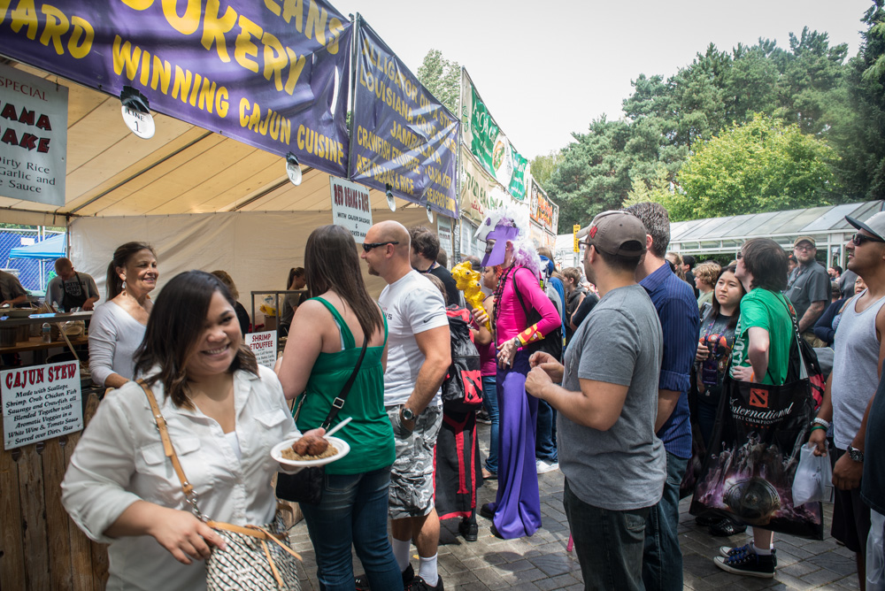 It may have been the cramped space attepmting to fit so many vendors, but lines seemed long throughout the day