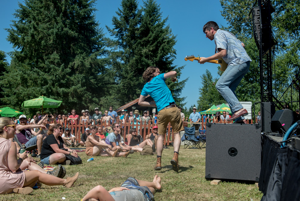 Smokey Brights, threw off the shackles of modesty and rocked out in the hot afternoon sun